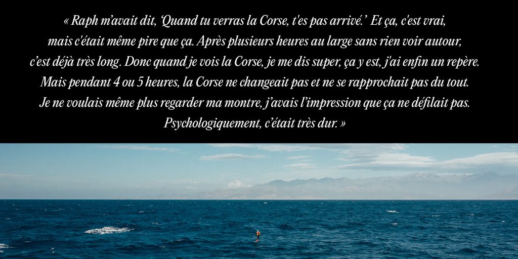 Erwan Jauffroy réussit sa traversée Continent – Corse en SUP Downwind 2